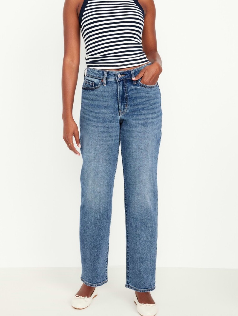 Bundle 2 Pairs Old Navy Curvy High-Waisted OG Loose Jeans Size 6 NWT NWOT